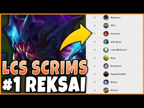 CHALLENGER REK'SAI PLAYS LCS INHOUSE GAMES WITH THE BEST OF NA - League of Legends