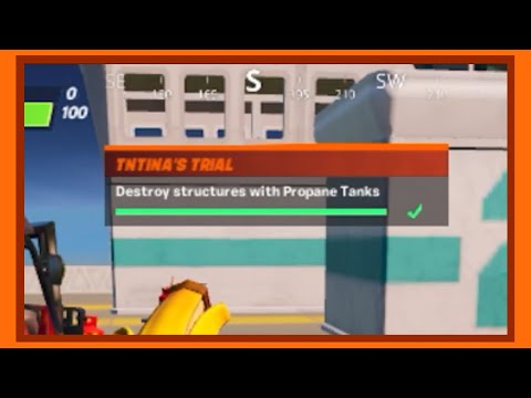 Destroy Structures with Propane Tanks.