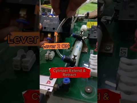 Lever 1 control Lever 2 #engineering #tvetmalaysia #pneumatics #hrdcorpclaimable #skills #tvet