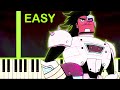 THE NIGHT BEGINS TO SHINE Teen Titans GO EASY Piano Tutorial