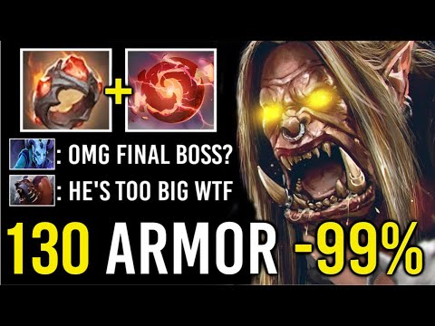 WTF 130 ARMOR -99% DAMAGE FINAL BOSS Axe Giant's Ring + Refresher Non-Stop Culling Blade IMBA Dota 2