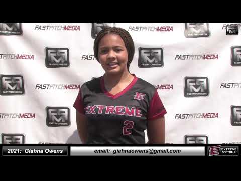 2021 Giahna Owens Pitcher Softball Skills Video - Extreme Fastpitch