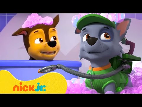 Capa de Patrulha Canina | Hora do Banho de Espuma da Patrulha Canina! c/ Chase 🛁 | 10 Minutos | Nick Jr.