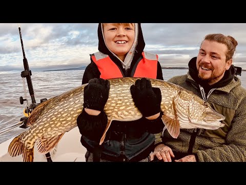 My Son Hooks a GIANT Pike! First Ever Catch!