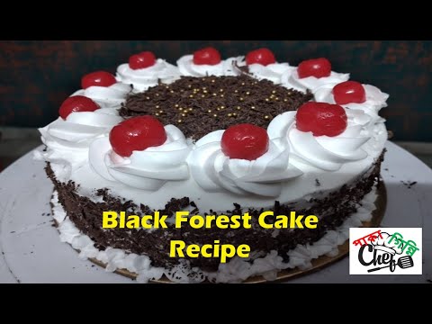 ব্ল্যাক ফরেস্ট কেক বানাবার রেসিপি l Black Forest Cake recipe - Paka Ginni