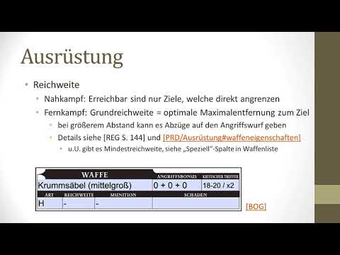 Pathfinder Charakter erstellen - Schritt 5 - Ausrüstung - Part I - Waffen