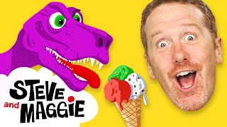 Ice Cream and Dinosaur Safari Play from Steve and Maggie for Kids | Speak English | Wow English TV