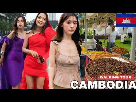 Amazing Popular Street Food Scene In Phnom Penh City | Happy Valentine's Day Street Walking Tour 