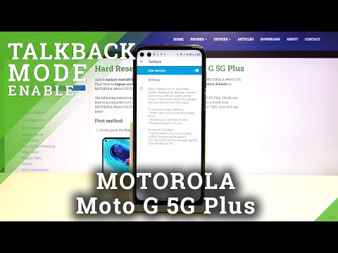 How to Activate Talkback in Motorola Moto G 5G Plus- Set Up Screen Reader
