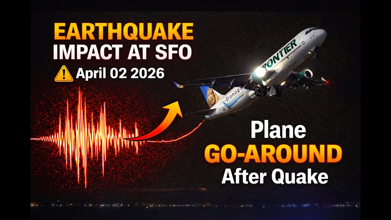 Earthquake Impact caught LIVE - Magnitude 4.6 Santa Cruz Mountain Earthquake impact at SFO