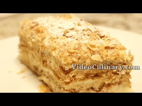Napoleon cake  Recipe - Russian Style Mille feuille
