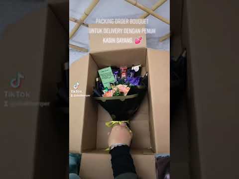 Packing Chocolate Bouquet utk delivery