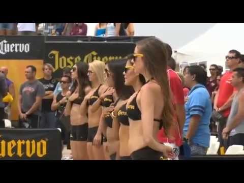 Diane Pancel sings the US National Anthem - Pro Beach Volleyball Series