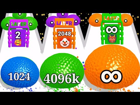 Satisfying Mobile Game/ Ball Run 2048 in Infinity mod vs merge jump 2048 Gameplay New Lavel #23