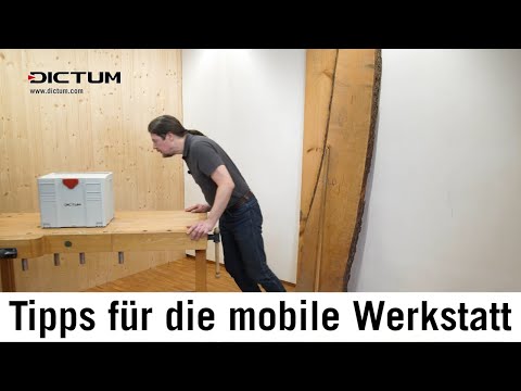 Tipps für die mobile Werkstatt - Hobelbank auf Rollen, Festool MW 1000, Aufsatzzange