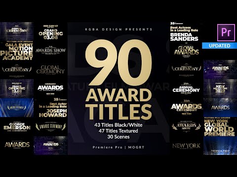 Awards Titles Pack for Adobe Premiere Pro | MOGRT