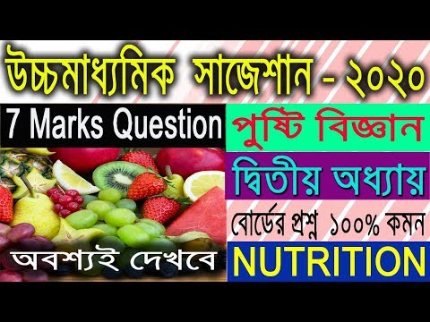 HS Nutrition Suggestion-2020(WBCHSE) দ্বিতীয় অধ্যায় | Final Suggestion | ১০০% কমন | নির্বাচিত প্রশ্ন Video