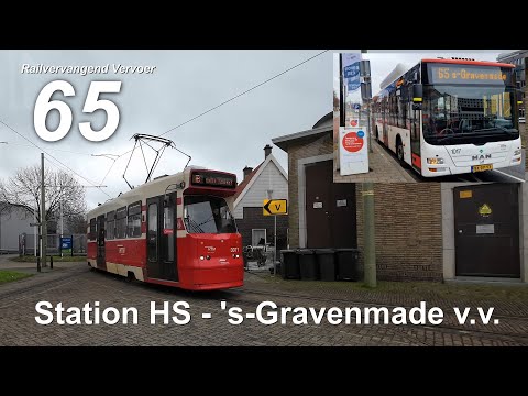 HTM lijn 65: Station Den Haag HS - Rijswijk 's-Gravenmade | Railvervangend Vervoer | HTM 1017 | 2023