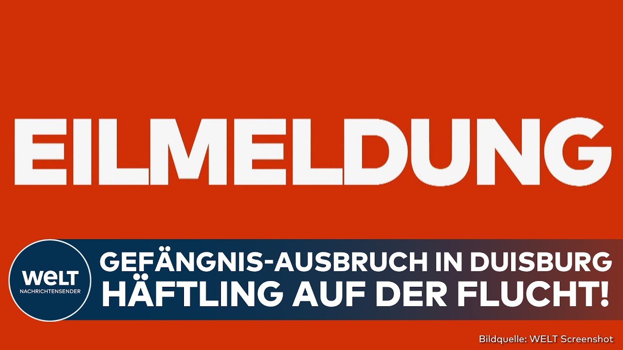 DUISBURG: Spektakulärer Ausbruch aus Gefängnis! Häftling flieht über Dach