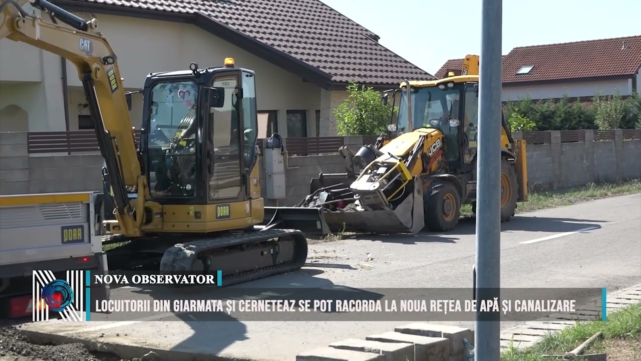 Locuitorii din Giarmata și Cerneteaz se pot racorda la noua rețea de apă și canalizare