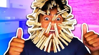 100 LAYERS OF CLOTHES PINS!