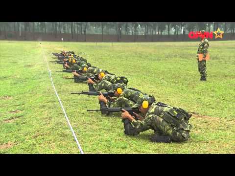 Vietnam People's Army shooting practice