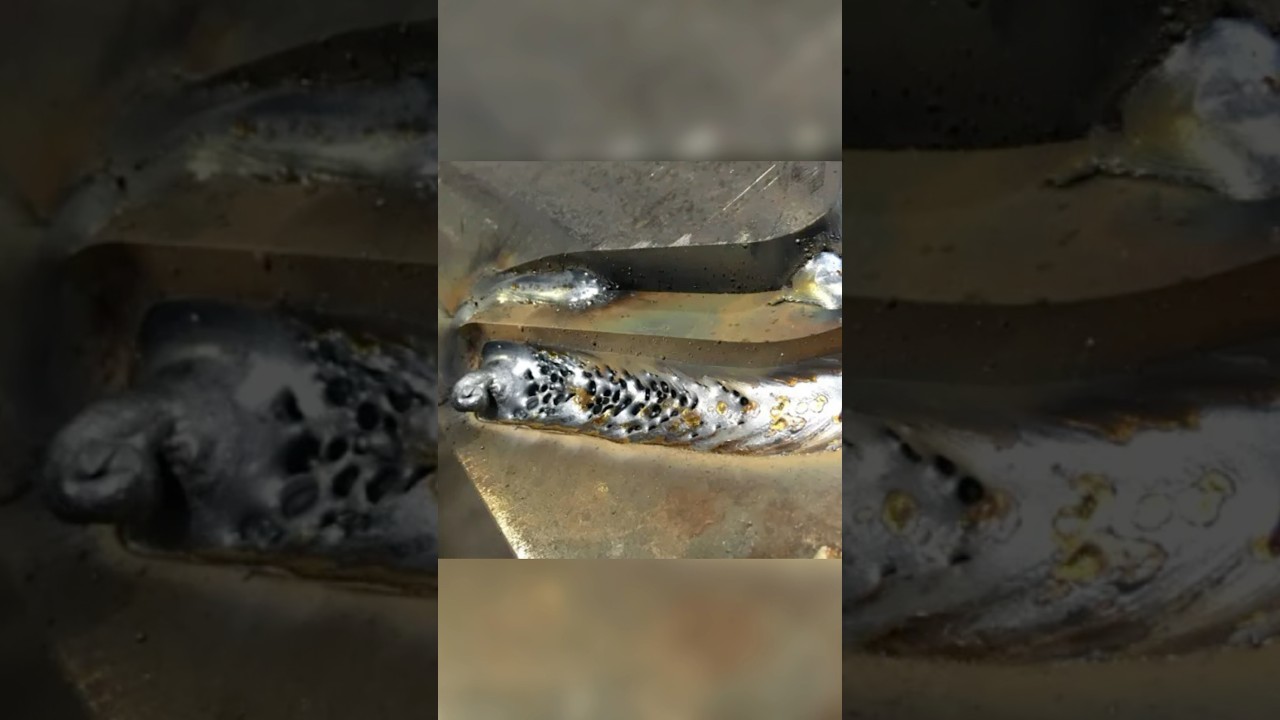 Welding errors or inconsistencies / Porosity #metalstructures #steel #construction