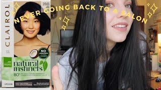 Dying My Hair Blue Black with Clairol Natural Instincts (never going to a salon again)