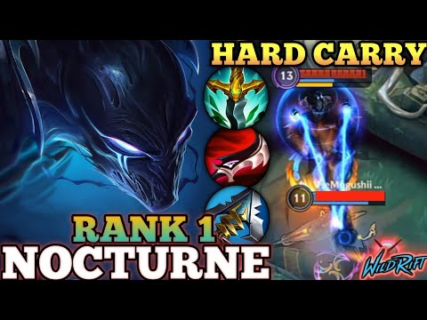 NOCTURNE HARD CARRY MVP PLAY! OVERPOWER META BUILD - TOP 1 GLOBAL NOCTURNE BY Kowal - WILD RIFT