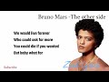 Bruno Mars -The other side lyrics