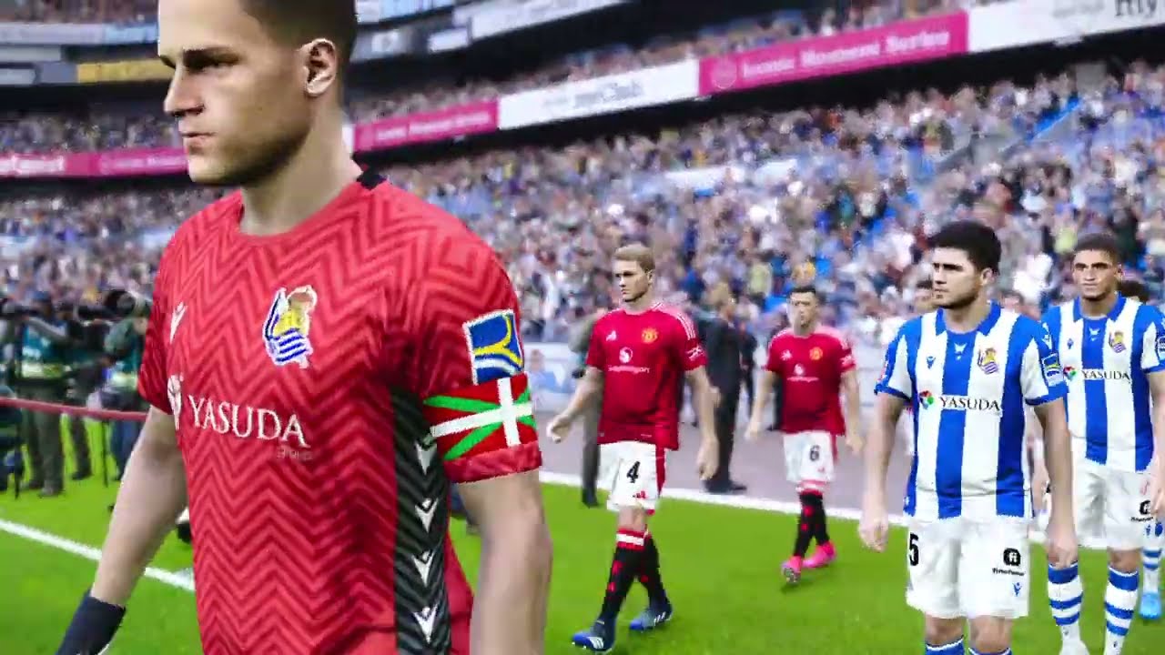 REAL SOCIEDAD X MANCHESTER UNITED AO VIVO COM IMAGENS JOGO HOJE ASSISTA GAMEPLAY EFOOTBALL PES21PS4