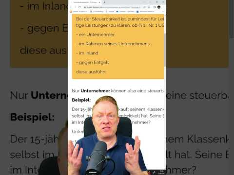Umsatzsteuerbarkeit - 5. Klausurtipp Bilanzbuchhalter März 2023 - speziell Entgeltlichkeit + Inland