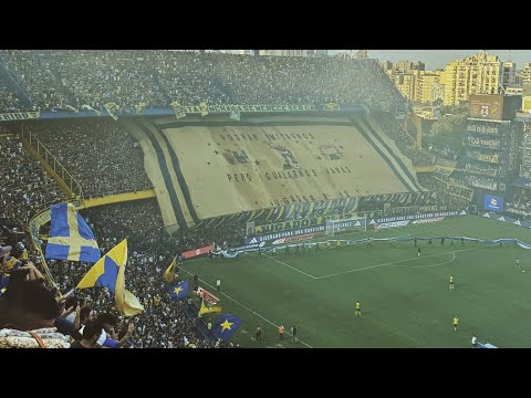 "RECIBIMIENTO con TELÓN de la HINCHADA de BOCA en la BOMBONERA vs DyJ" Barra: La 12 • Club: Boca Juniors • País: Argentina