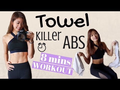 8 min Killer Ab Workout for Intense Flat Belly Fat Burning | At Home Routine with Towels Video