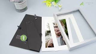 Golden State Art, 5x7 Picture Frame - Displays Photos 4x6 with Ivory Mat and Real Glass