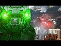 Green MechaGodzilla Meets Red MechaGodzilla
