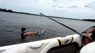 preview picture of video 'Kids 1st Water Skiing : Lake Vermilion, MN 2012'