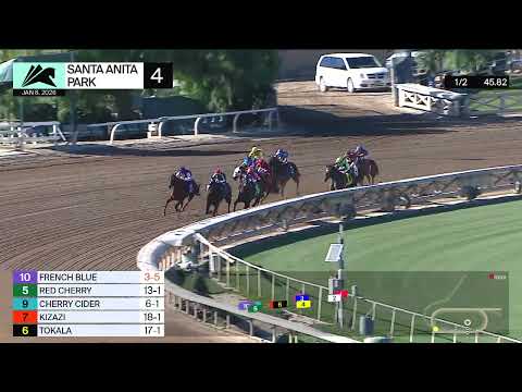 French Blue wins Race 4 on Thursday, January 8 at Santa Anita Park