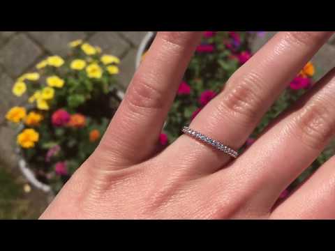 Stackable 1.6mm Double Shared Prong Eternity Ring - TwoBirch - TB-ETR-0004-WG-H