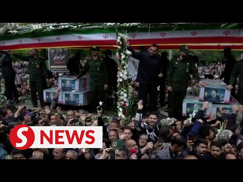 Mourners gather in Tabriz for funeral procession of Iran's President Raisi