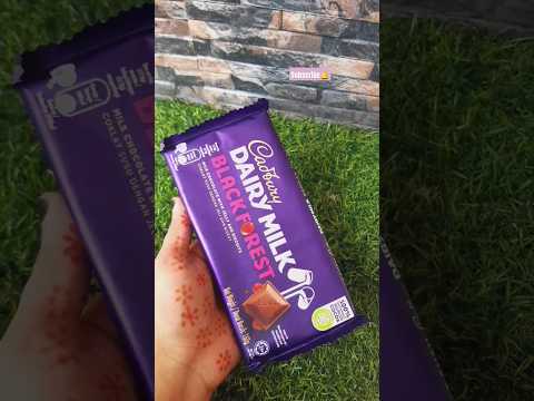 Trying Cadbury Diary Milk Black Forest🍫#dilzzvlogs#youtubeshorts #shorts