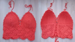 Top Tejido a Crochet con Copas