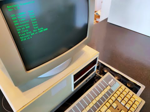 Olivetti M24SP - A fast 1985 PC with some design flair! Intro, opening, first start.