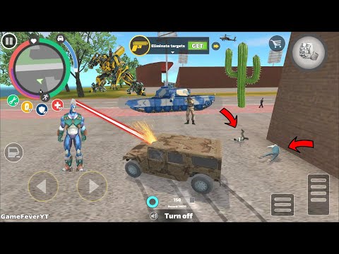Rope Hero: Vice Town (Army Jeep Drift on Stadium Threshold) Rope vs Pied Jeep - Android Gameplay HD
