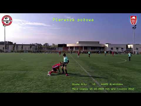 Białe Orły VS AGAPE Białołęka Mecz ligowy 15.10.2022 rok gra rocznik 2012.