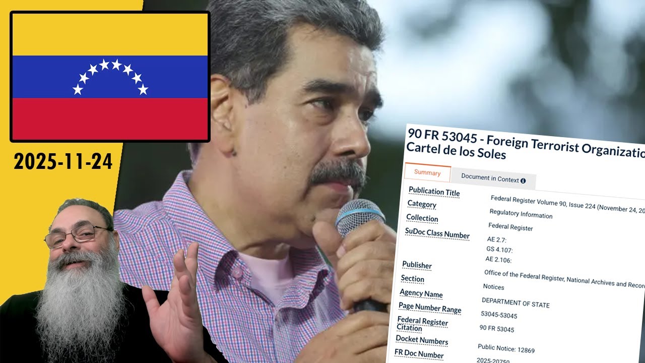 #Venezuela 2025-11-24: MADURO designado TERRORISTA e AÇÃO MILITAR pode COMEÇAR a QUALQUER MOMENTO
