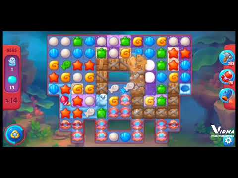 Fishdom. 9585 hard level no boosters and diamonds. 20 moves