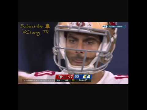 INSANE ENDING!  Rams vs 49ers last 2 mins of the Game | Rams Winning the NFC with an interception.