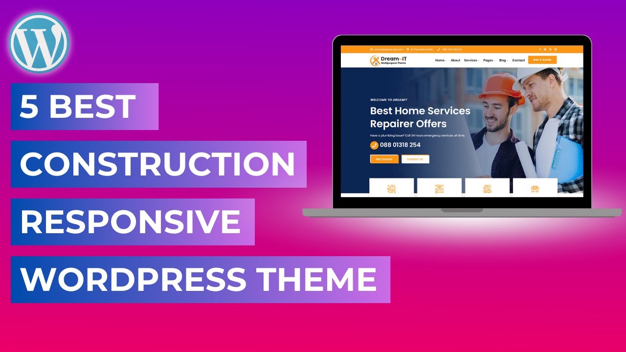 5 Best Construction Responsive WordPress Theme