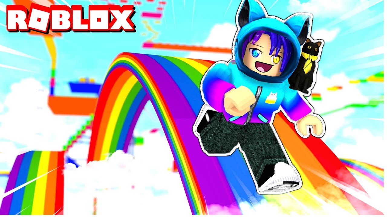 I Went To The End Of A Rainbow Obby In Roblox And Found - wengie plays roblox